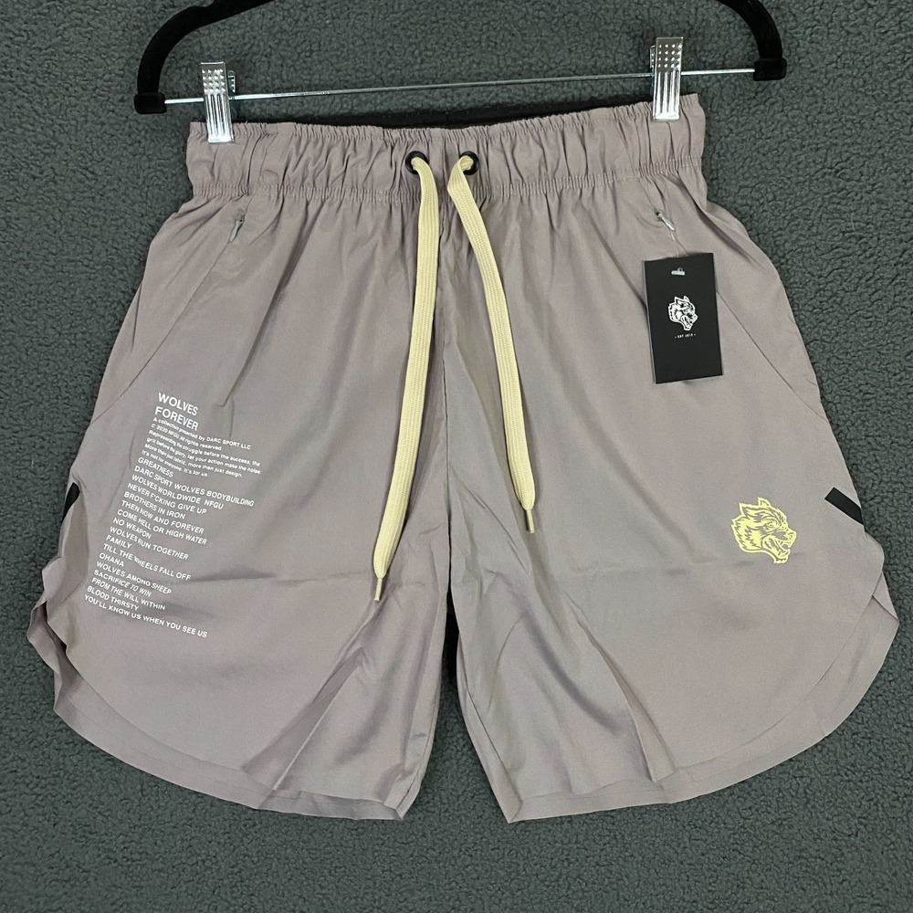 Darc Sport Scripture Flex Shorts size Small Mauve Athletic Gym Lifting Workout
